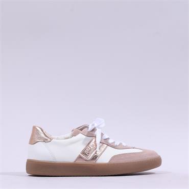 Paul Green Gumsole T Toe Trainer - White Rose Gold